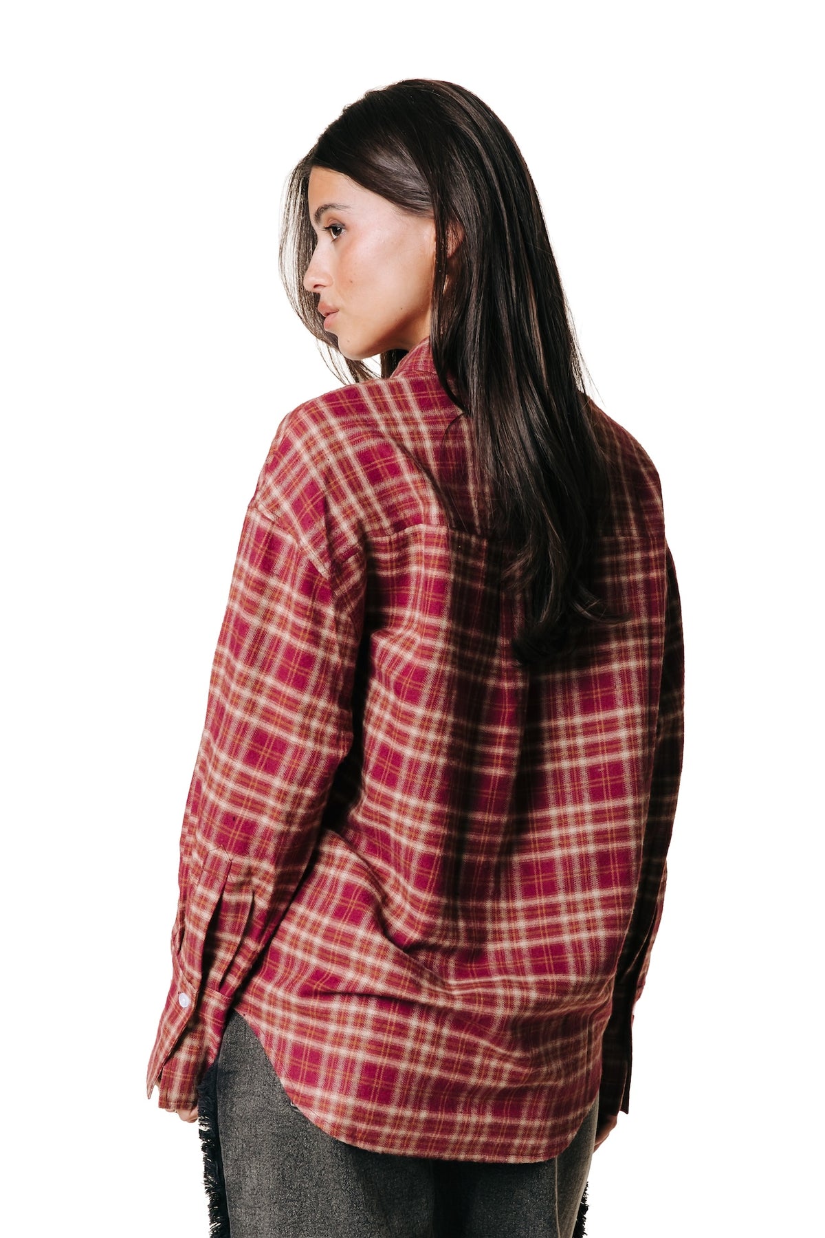 Talia Check Blouse | Red