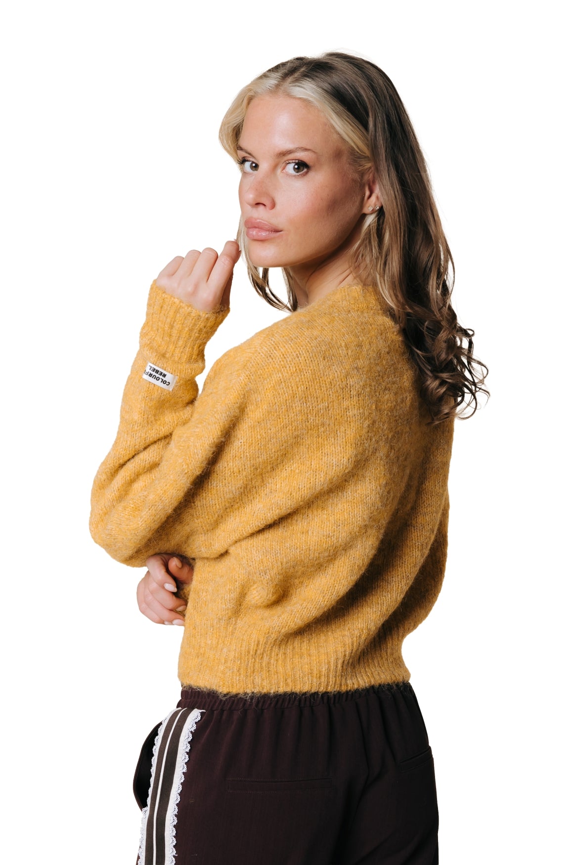 Yara Knitted Cardigan | Ochre Yellow