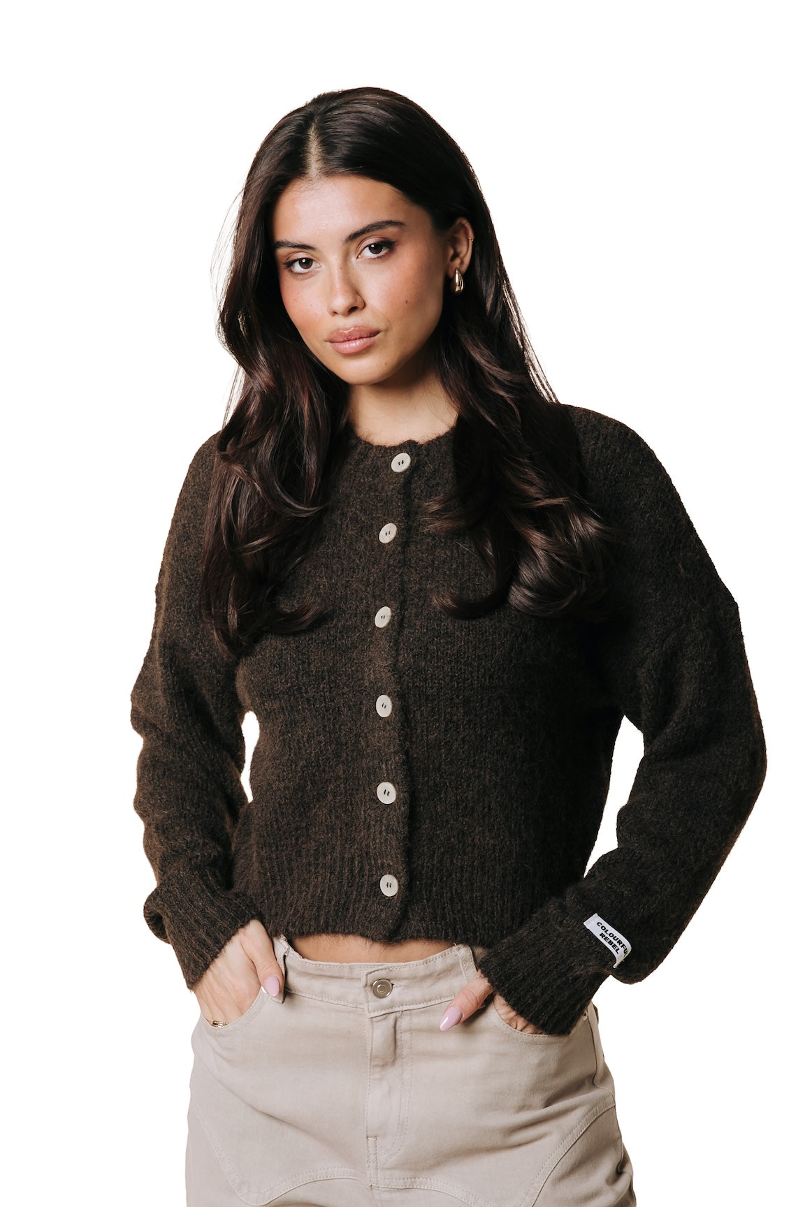 Yara Knitted Cardigan | Brown