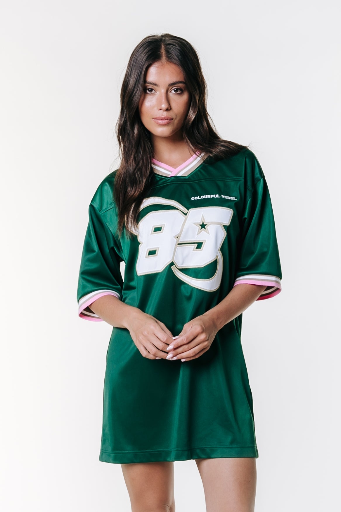 Liva Football Tee Dress | Green