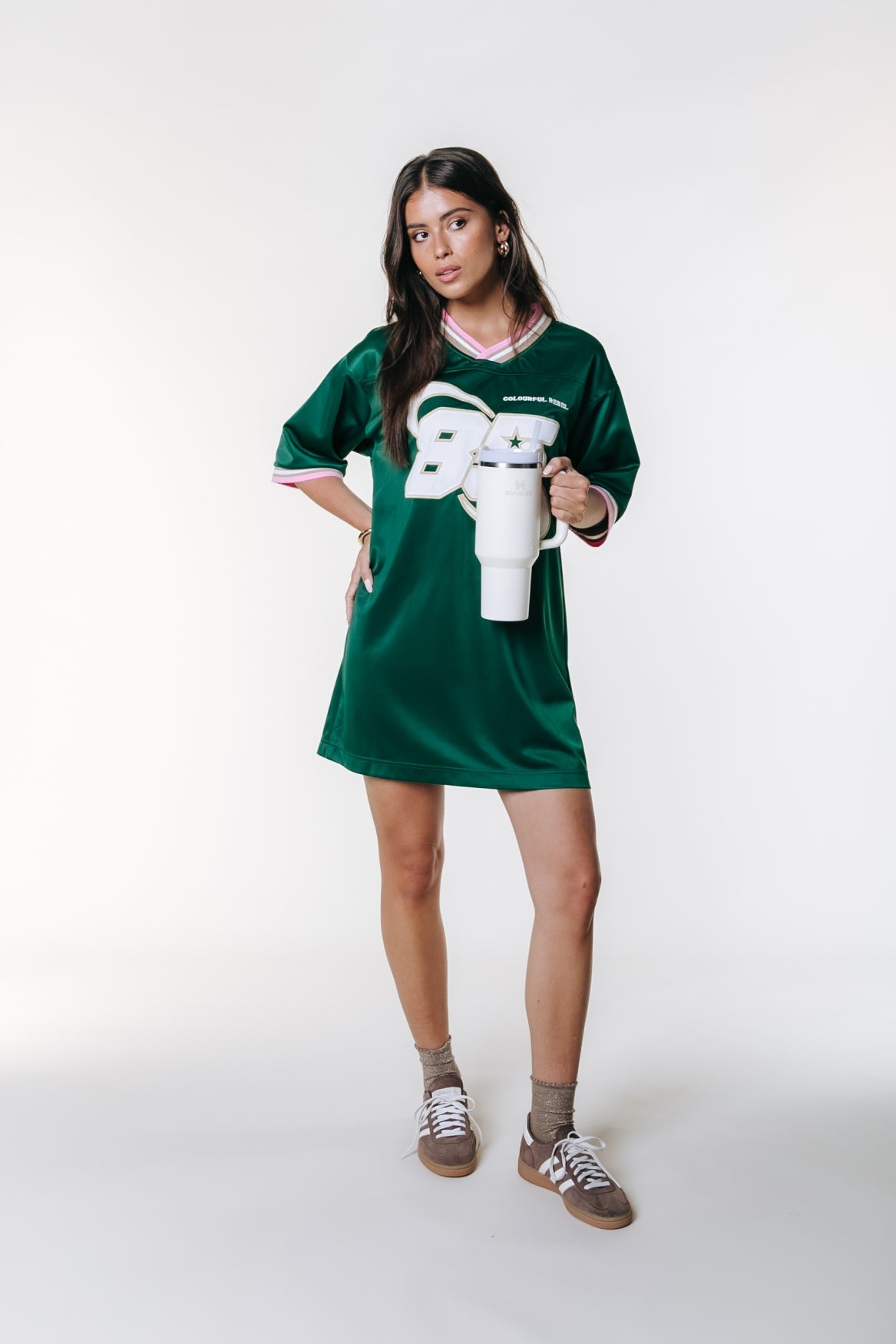 Liva Football Tee Dress | Green