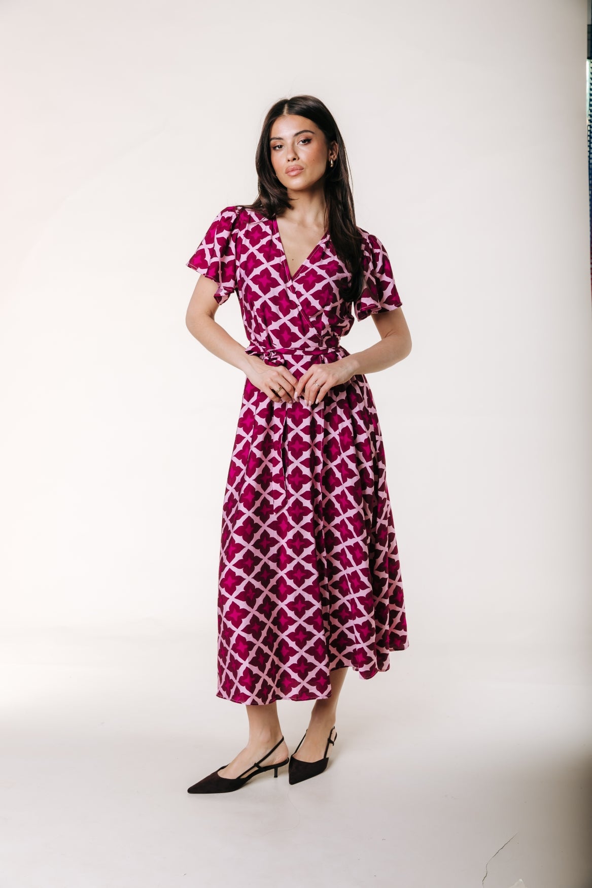 Ava Geo Wickelkleid | Mehrfarbig