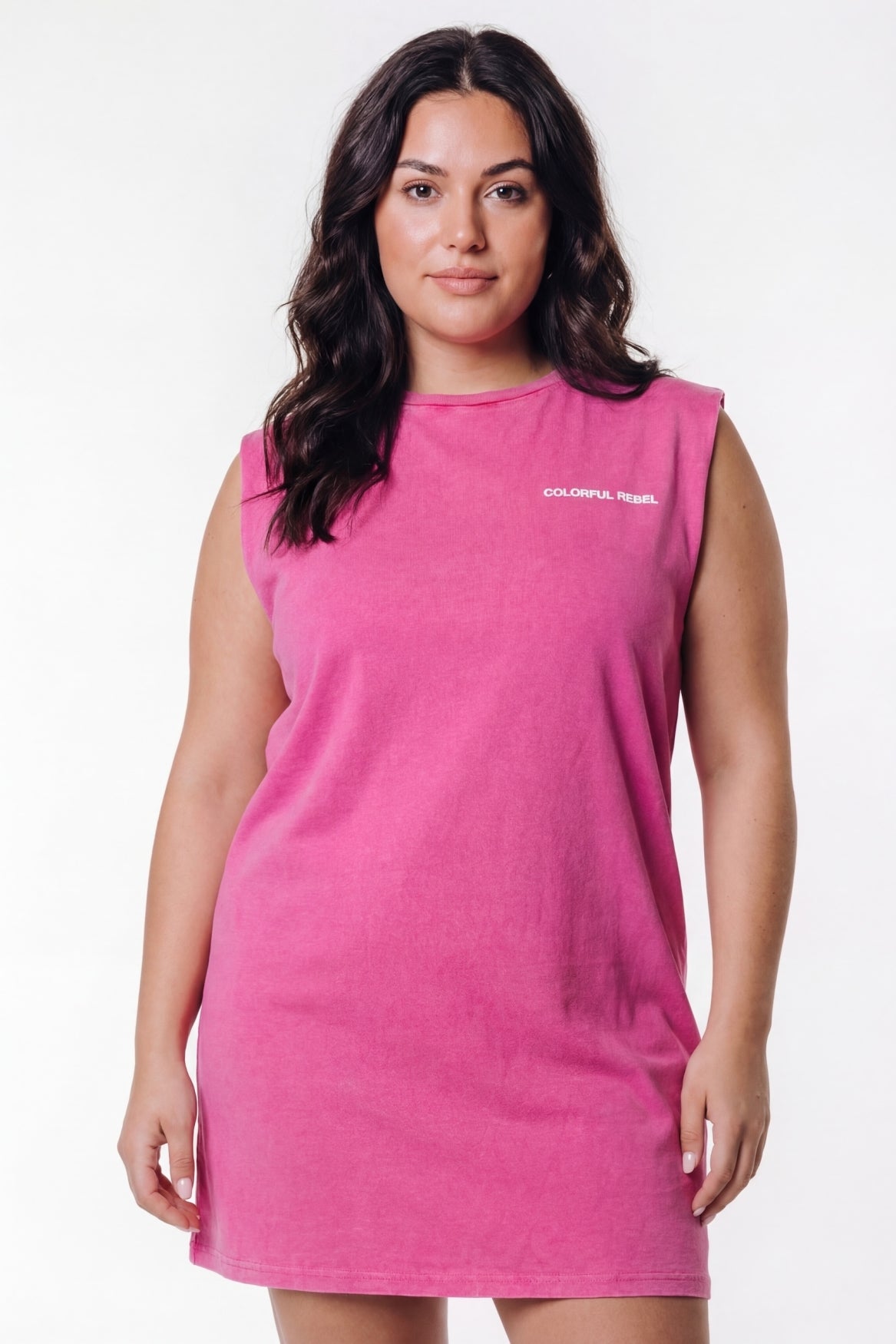 Summer Shell Padded Dress | Dark fuchsia