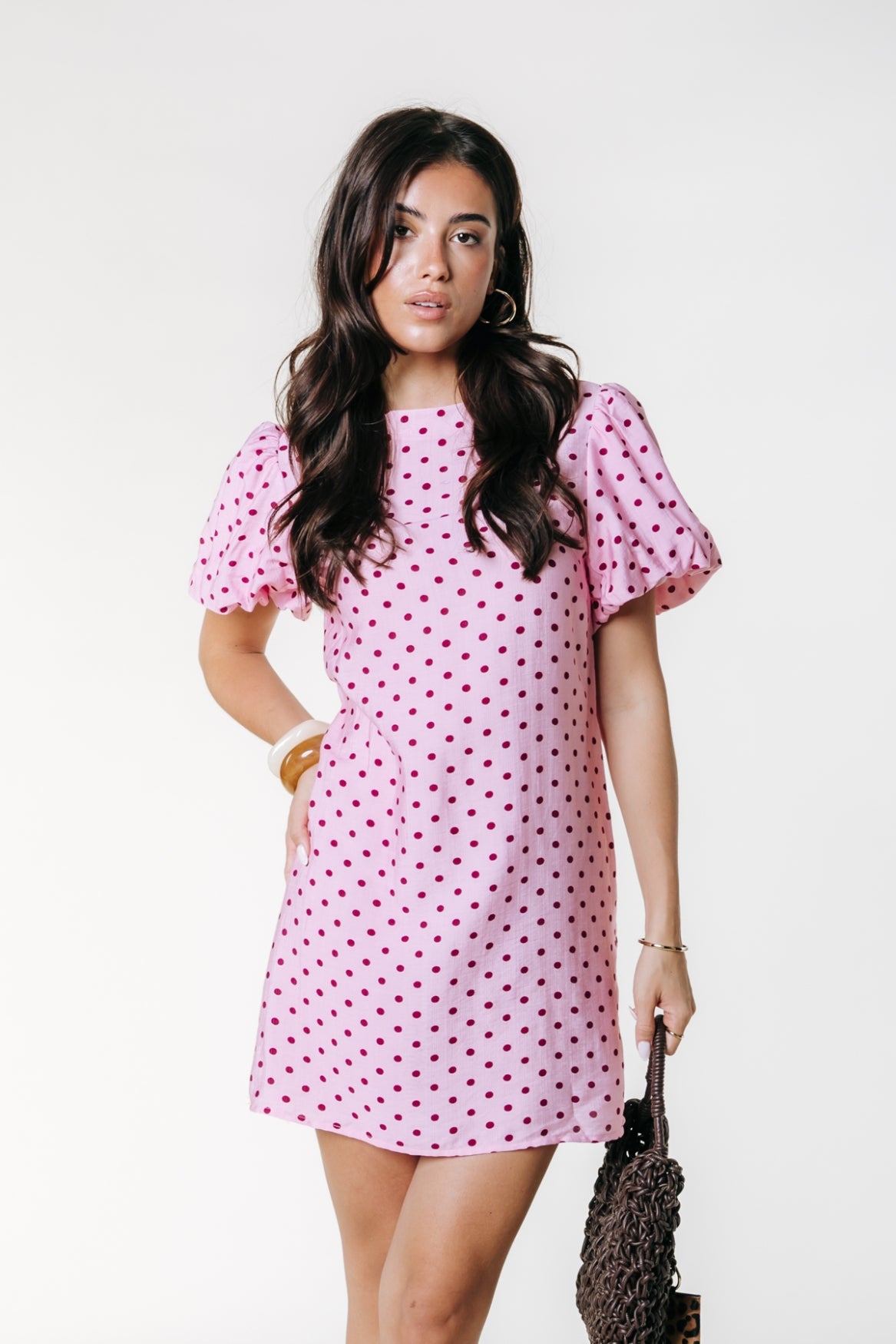 Mia Printed Dress | Light pink