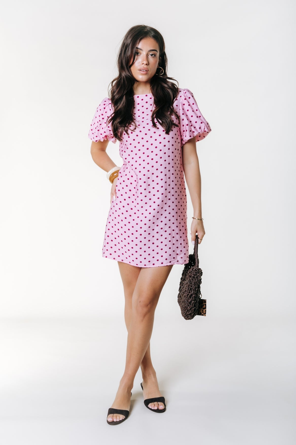 Mia Printed Dress | Light pink