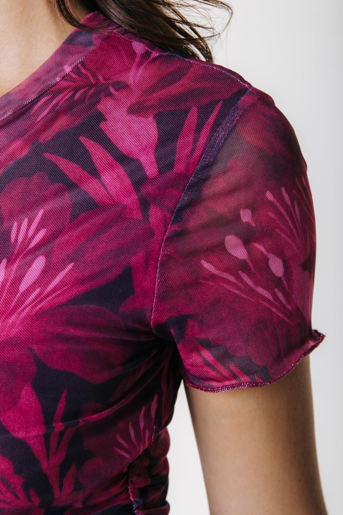 Jolie Flower Mesh Dress | Light pink