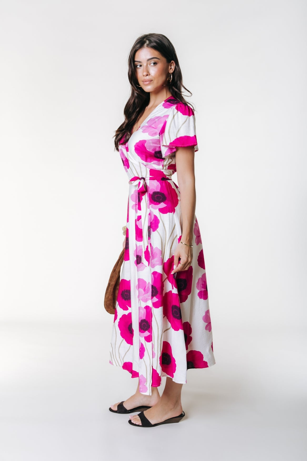 Ava Blumenwickelkleid | Mehrfarbig