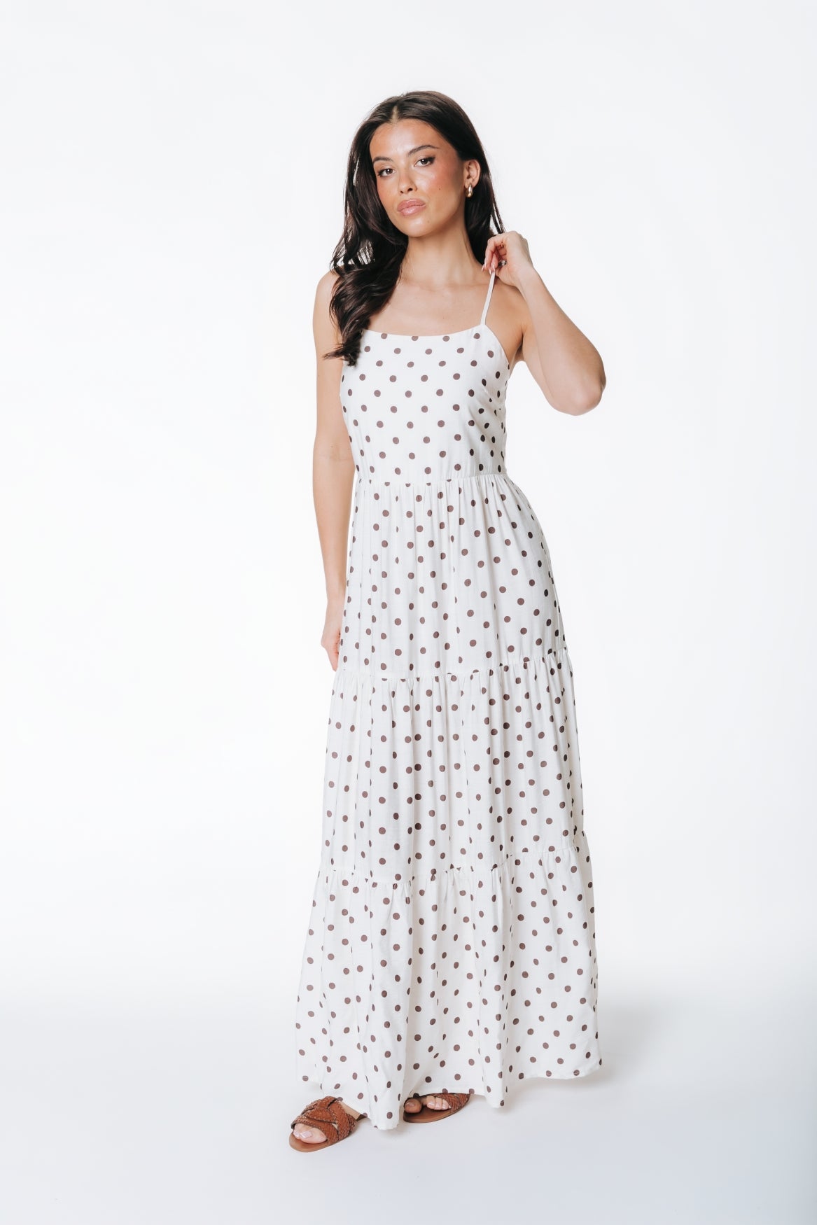 Fenna Polk a Dot Spaghetti Dress | Off white