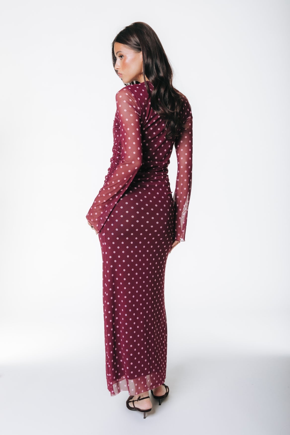 Maude Dots Mesh Maxi Dress | Ed