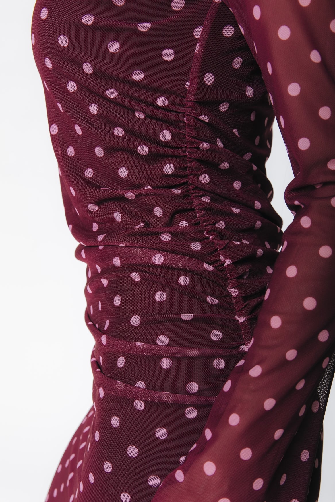 Maude Dots Mesh Maxi Dress | Ed