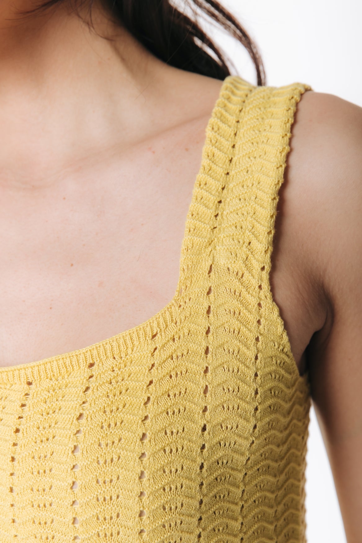 Nola Knitted Midi Dress | Warm yellow