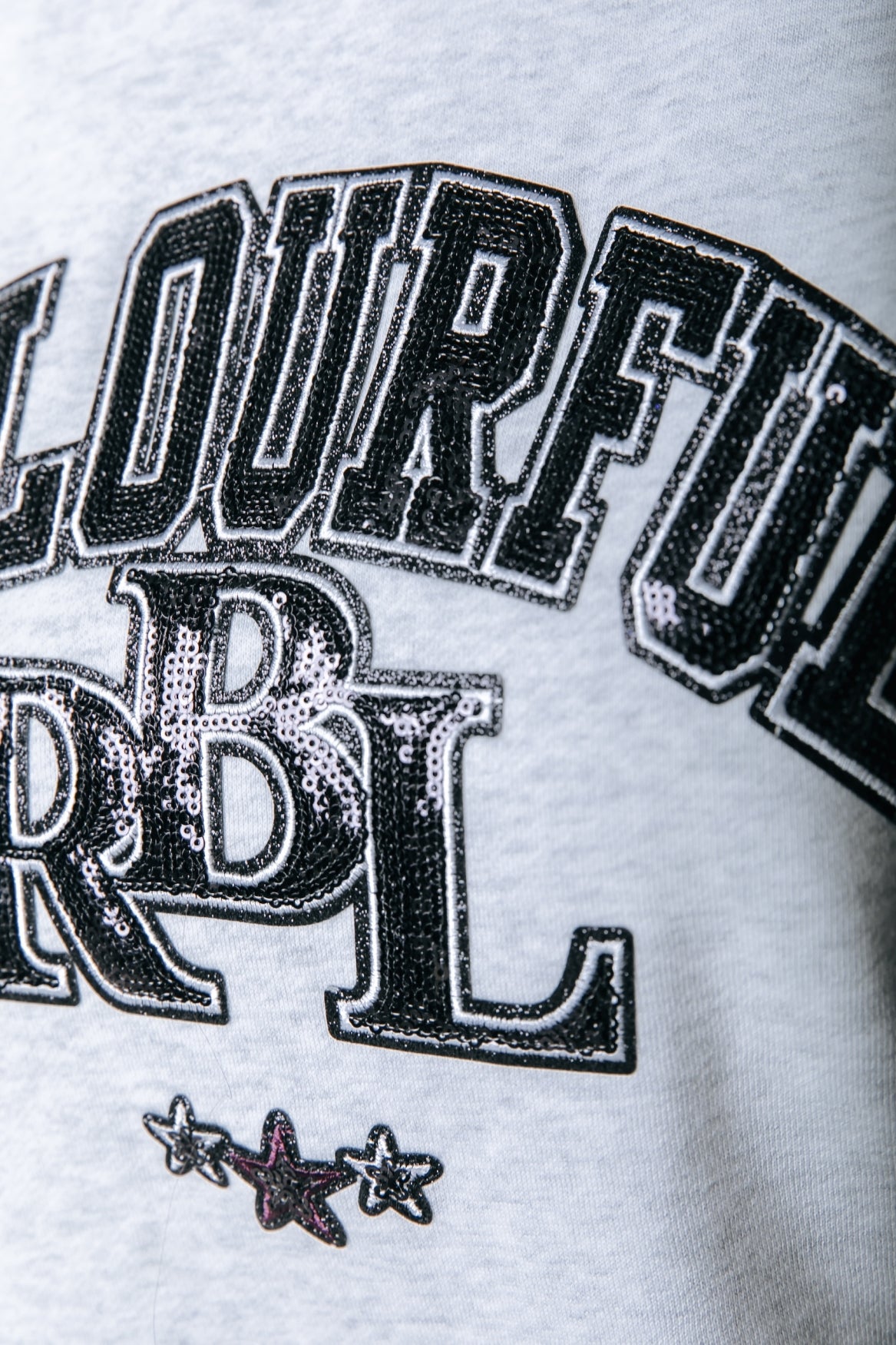 CR Lurex Sweat | Light grey melange