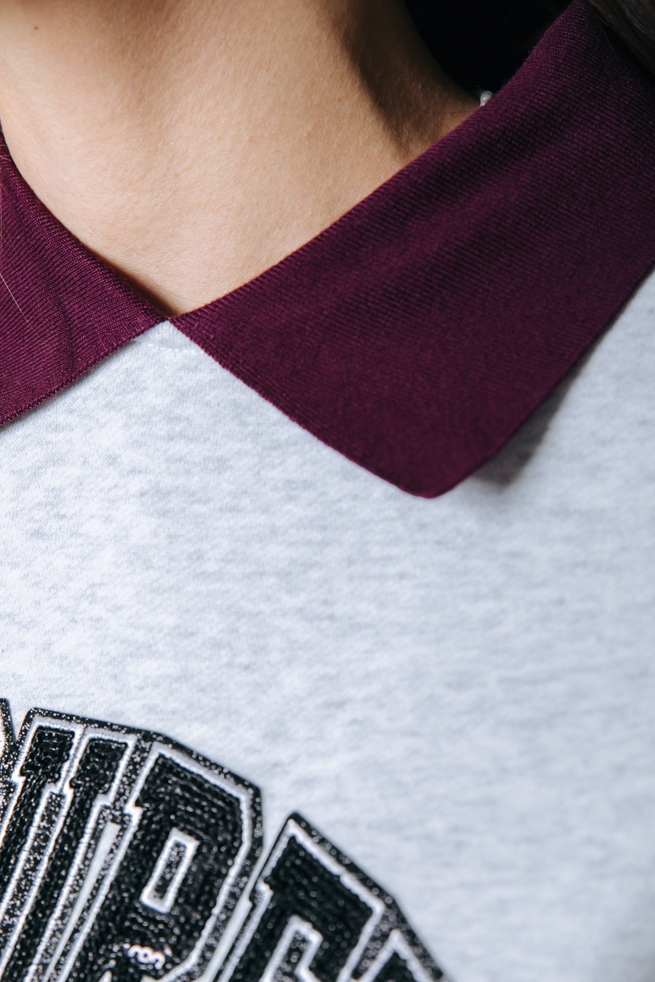 CR Lurex Sweat | Light grey melange