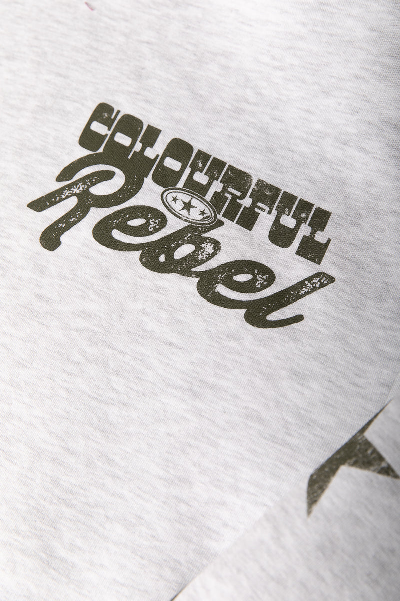 Star Logo Hoodie | Light grey melange