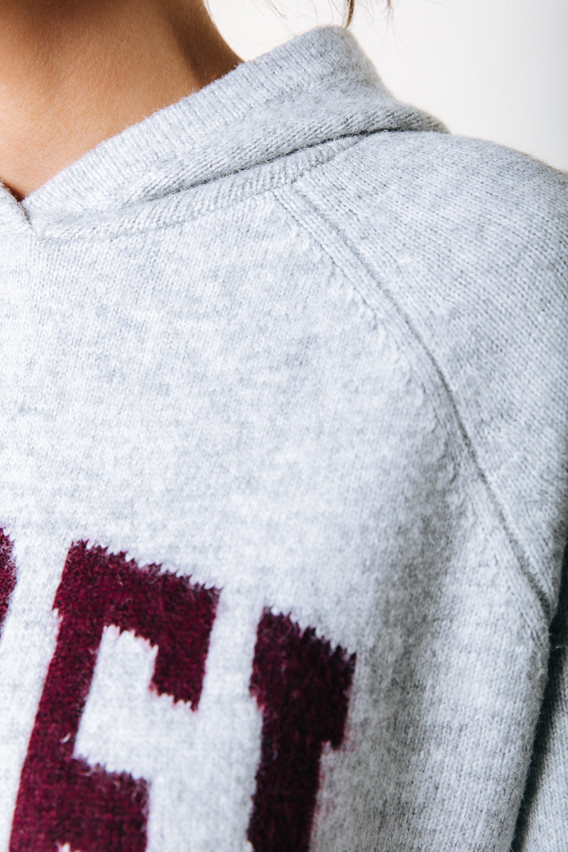 Rebel Knit Hoodie | Light grey melange