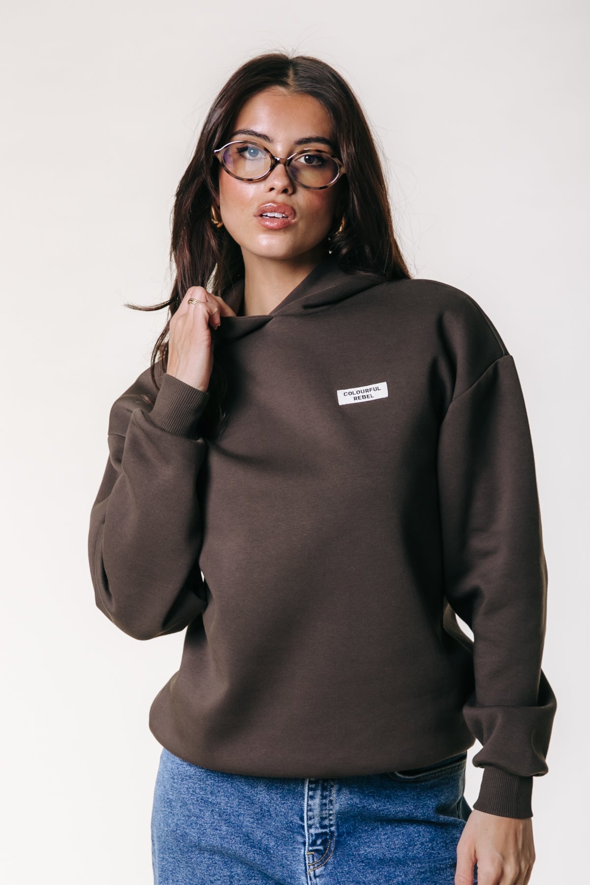 Uni Label Hoodie | Brown