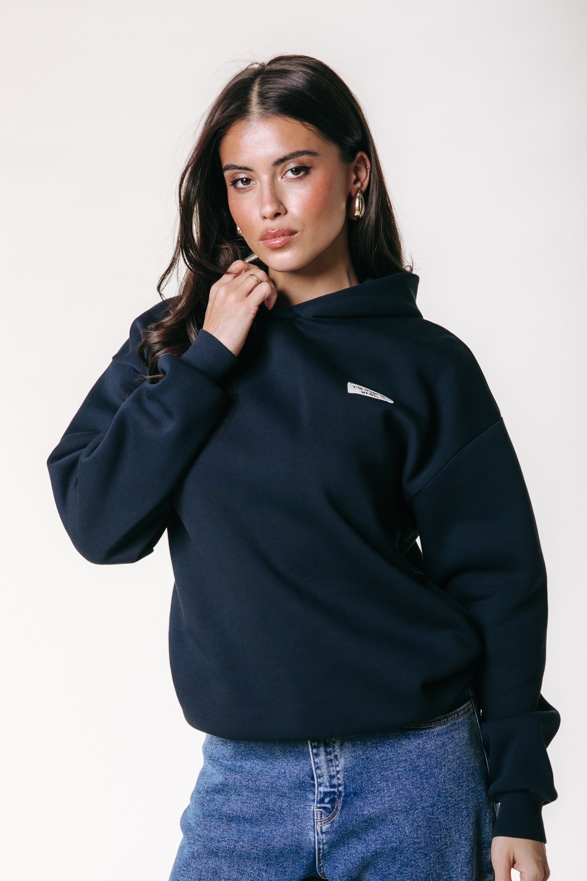 Uni Label Hoodie | Dark Navy