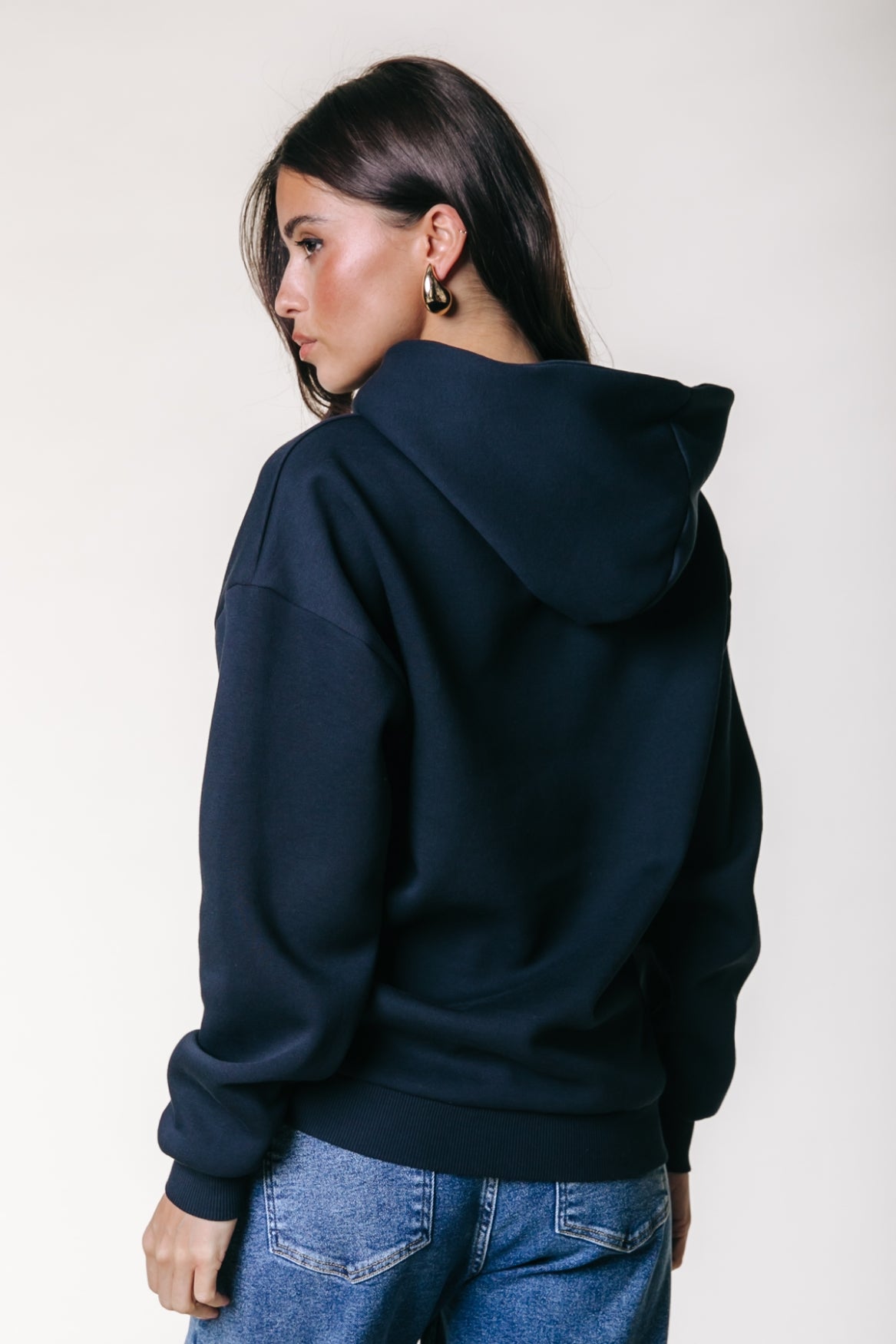 Uni Label Hoodie | Dark Navy