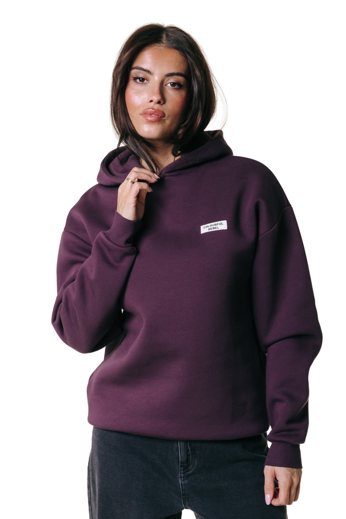 Label Hoodie | Dark purple