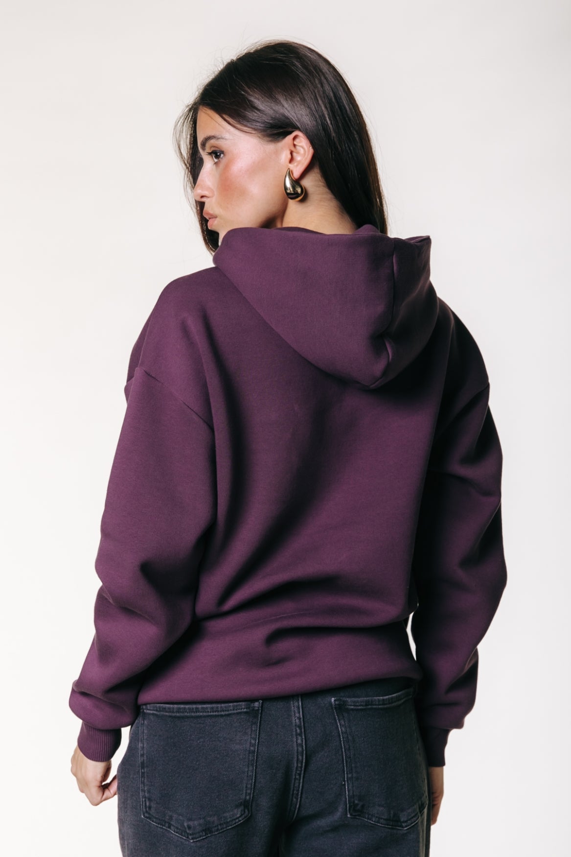 Label Hoodie | Dark purple