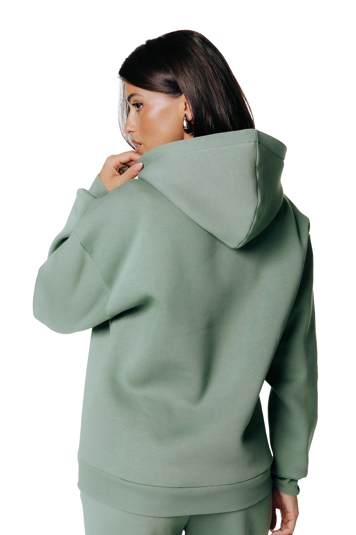 Label Hoodie | Olive Green