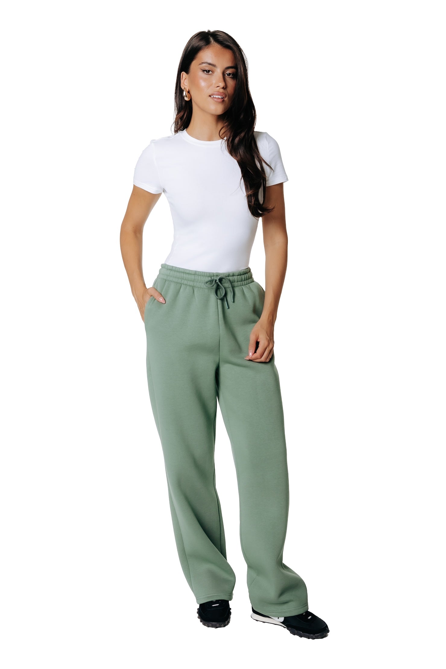 Label Sweatpants | Olive Green