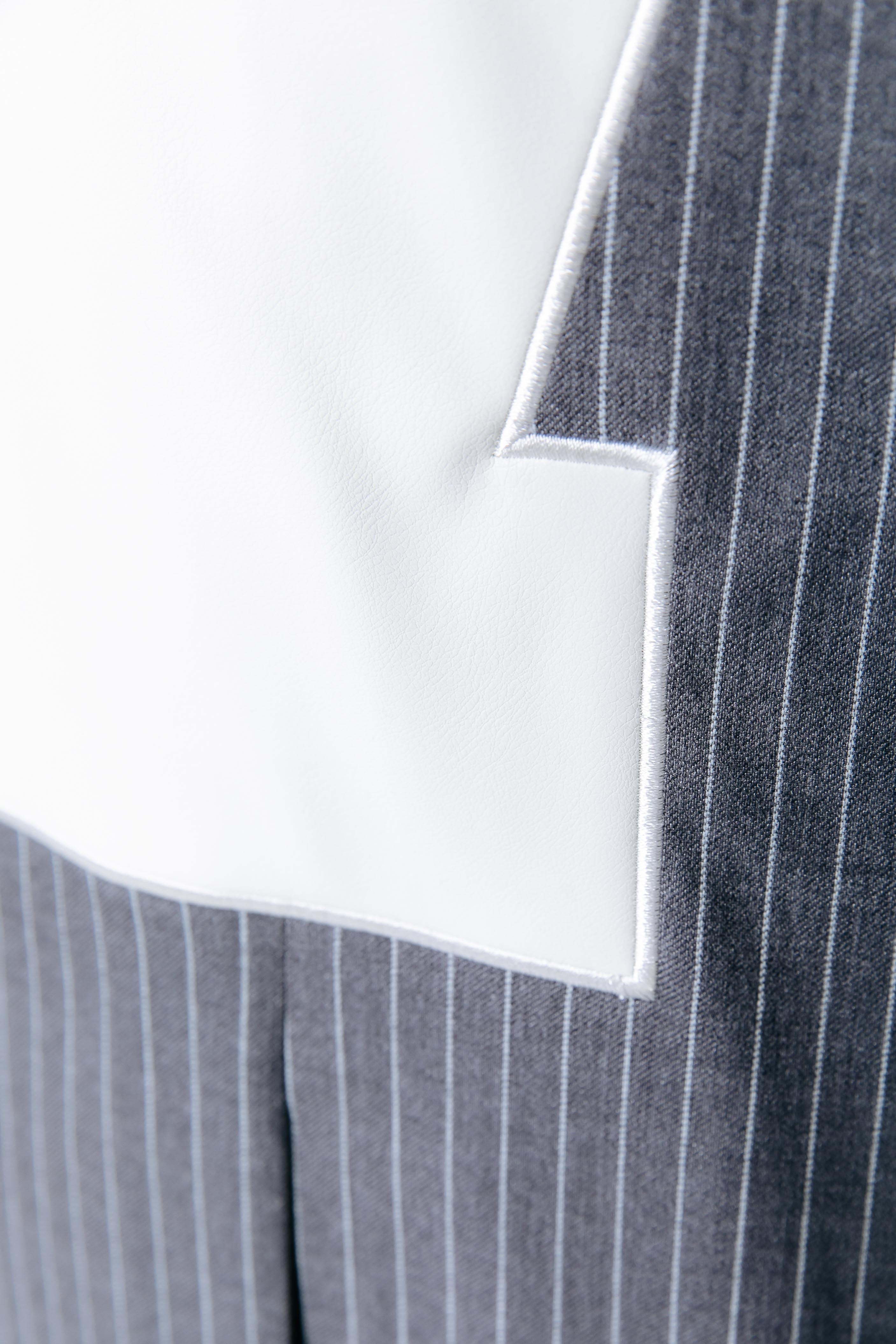 Jesra Stripe Blazer | Dark grey
