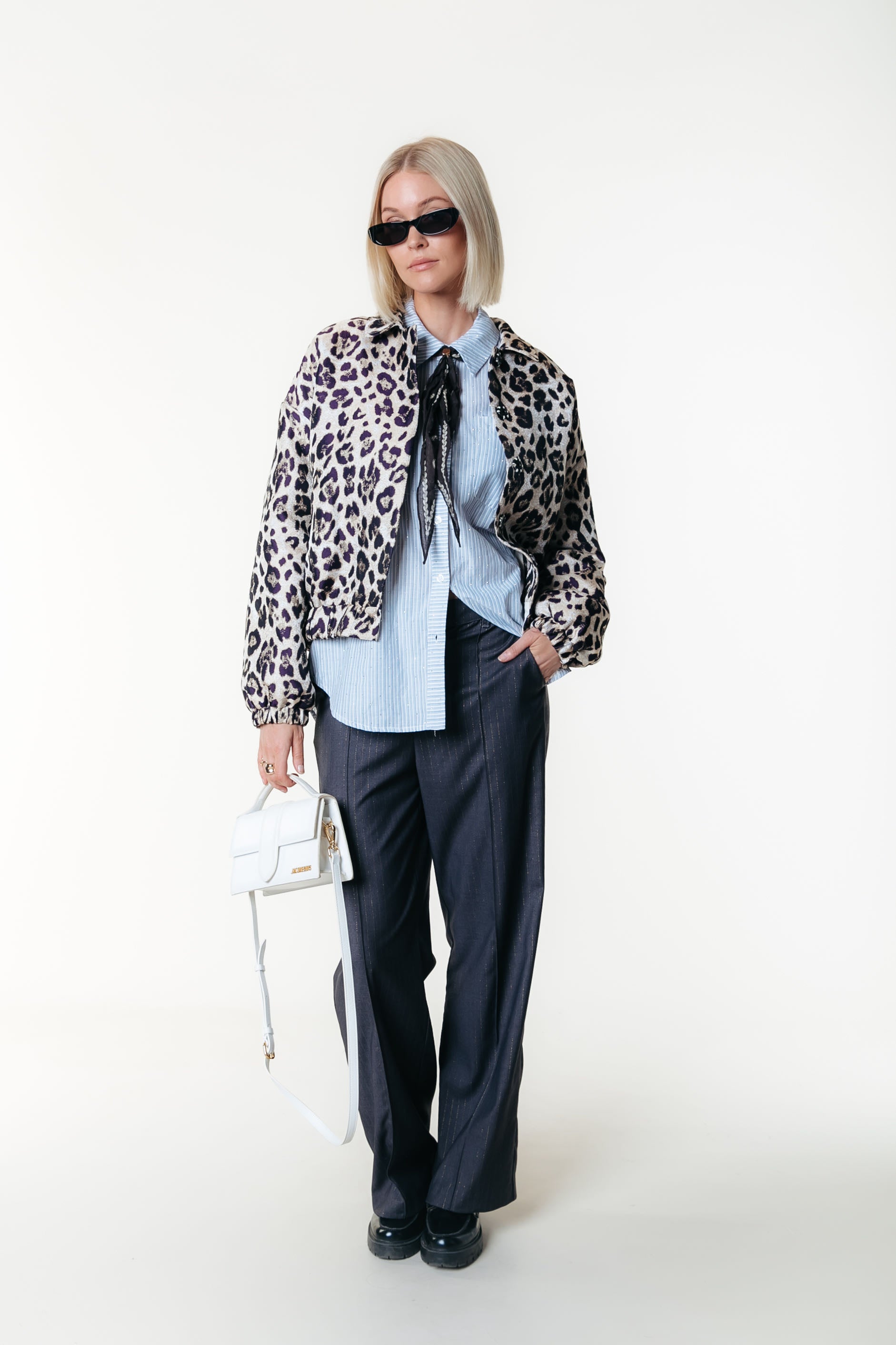 Bente Leopard Jacquard Jacket | Beige