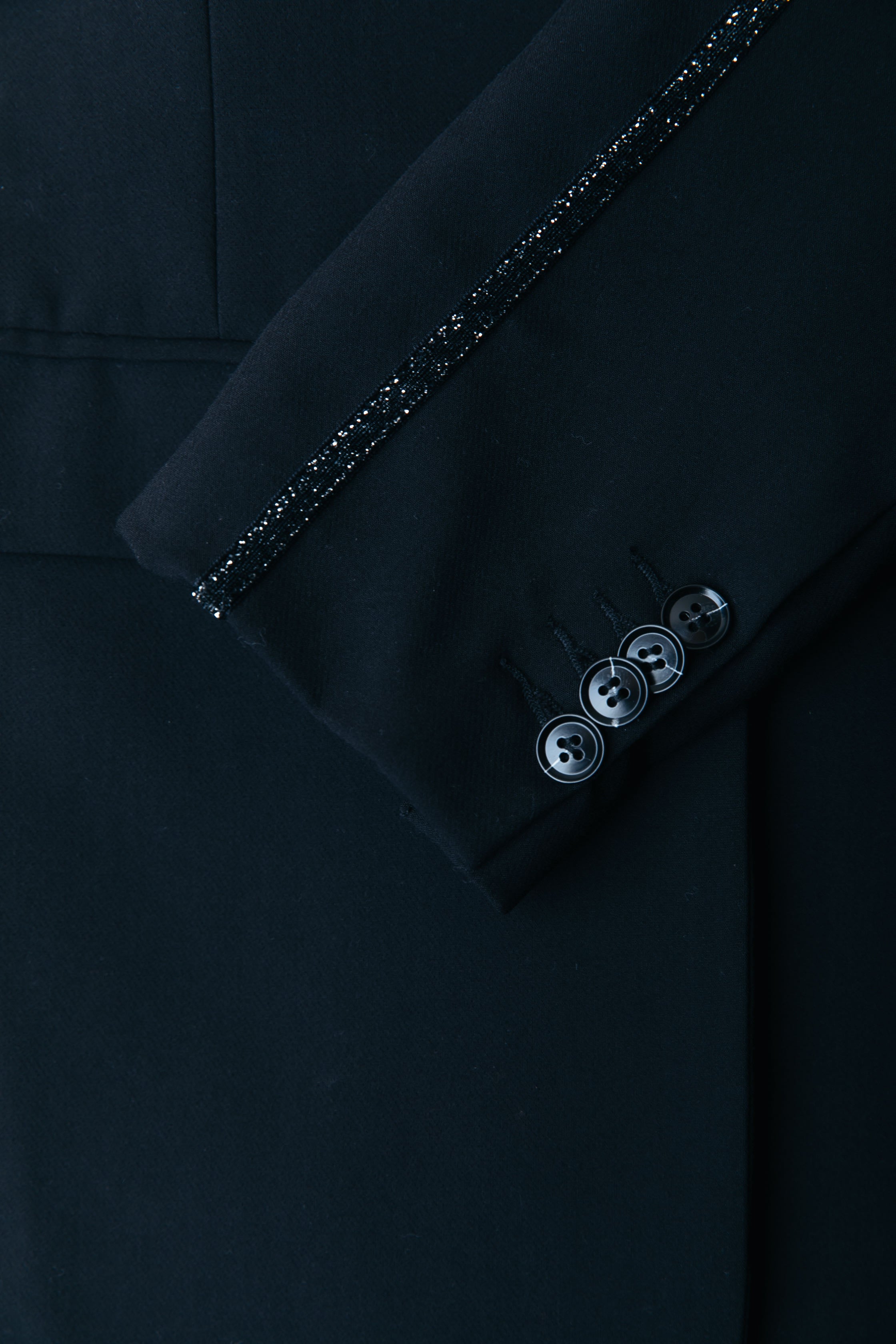 Jesra Glitter Tape Blazer | Black