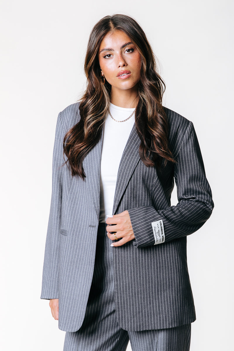 Mimmi Two Tone Blazer | Grey