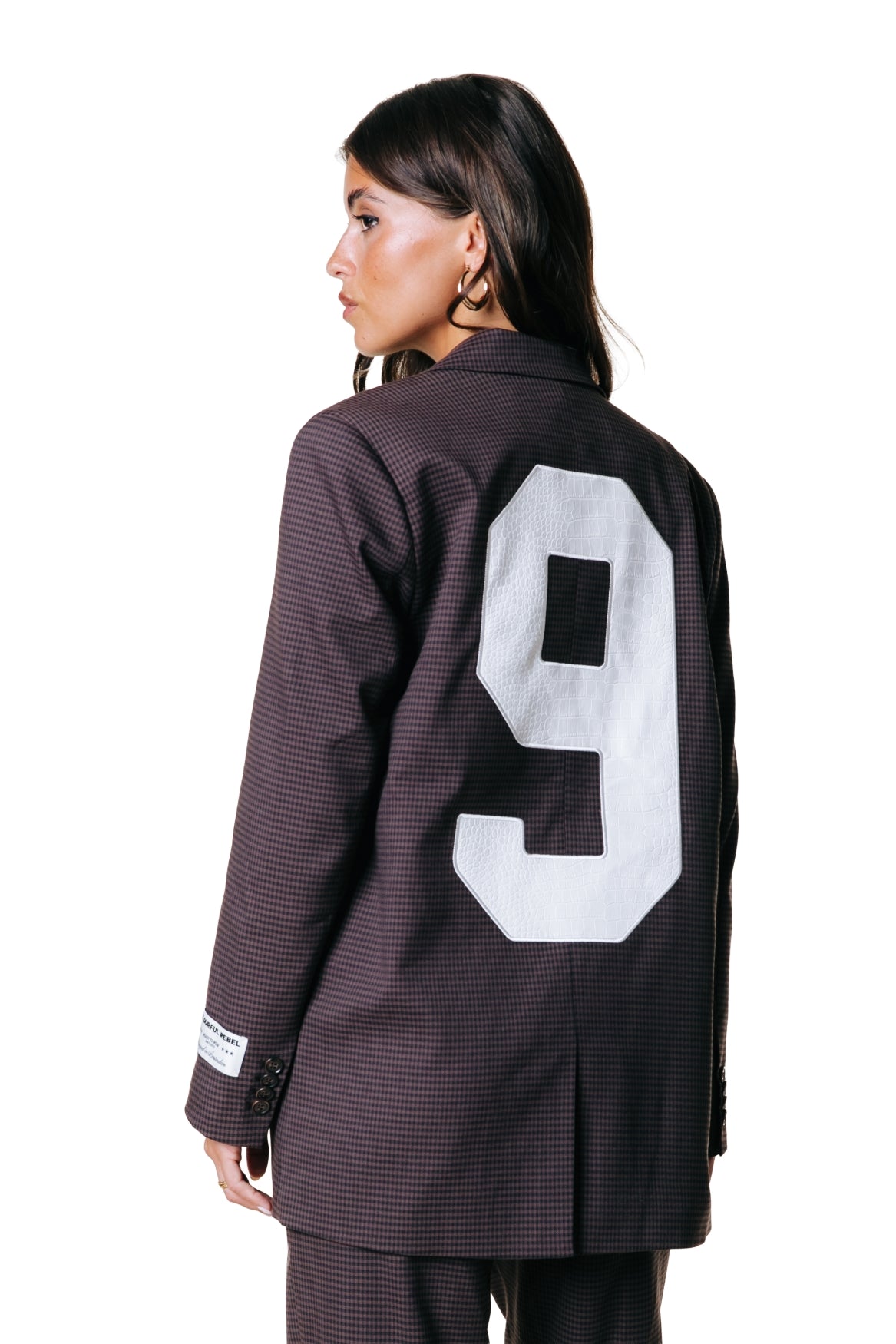Mimmi Dogtooth Blazer | Brown