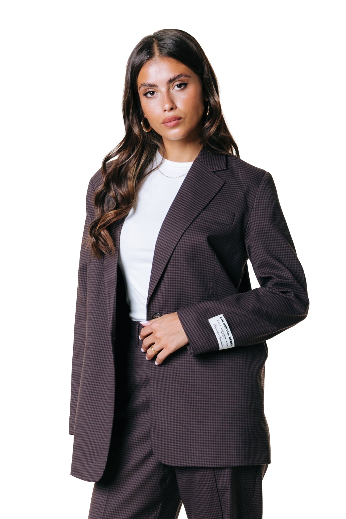 Mimmi Dogtooth Blazer | Brown