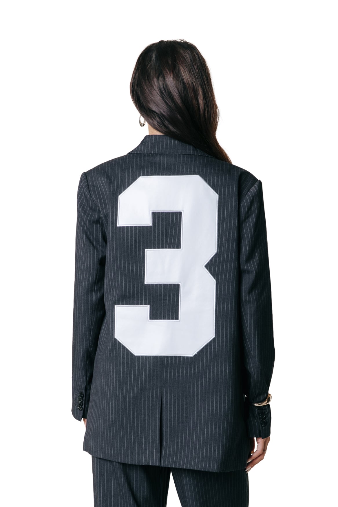Jesra Stripe Blazer | Black