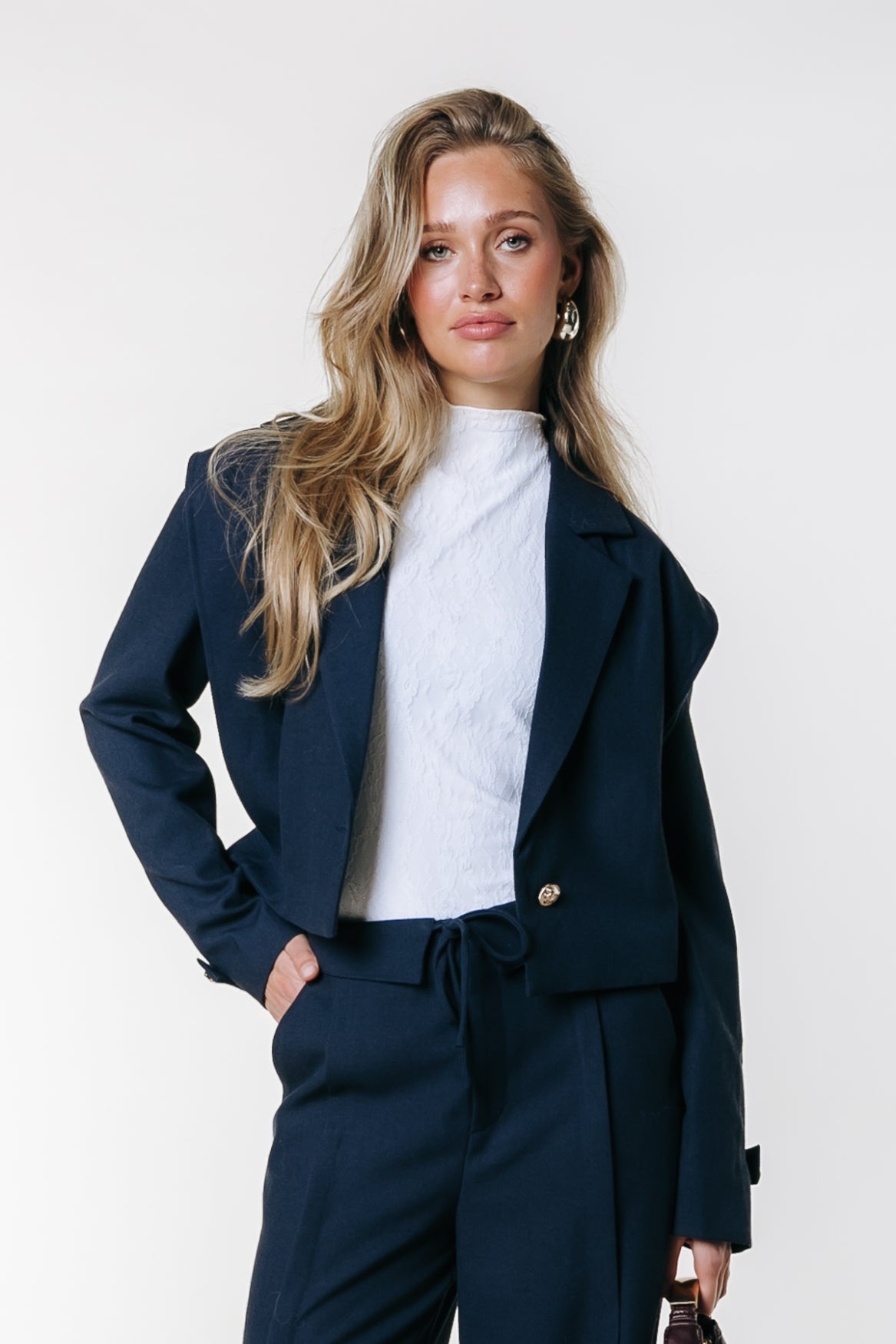 Beau Short Marine Blazer | Deep blue