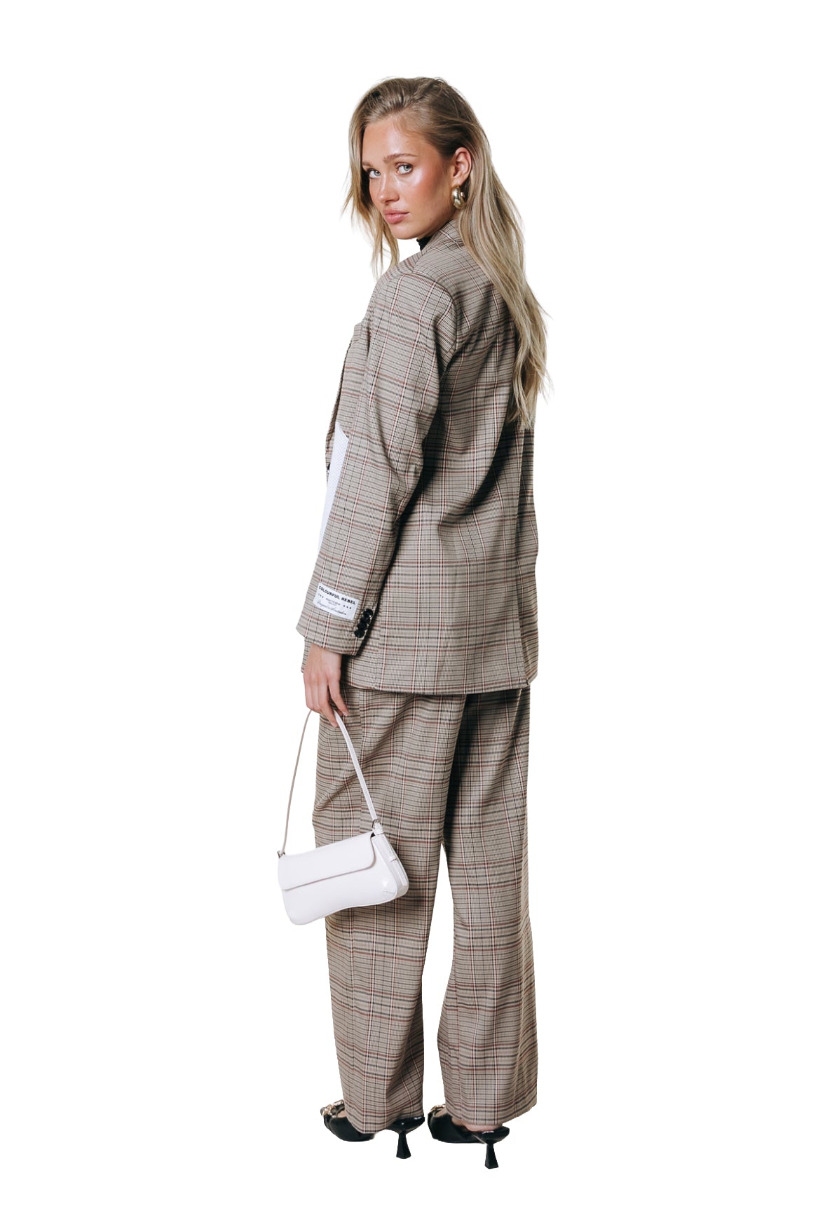 Paris Check Patch Blazer | Medium brown