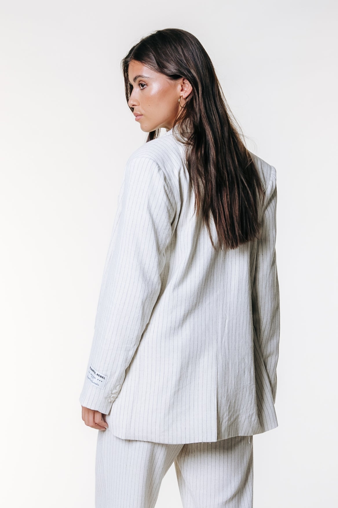 Jesra Pinstripe Blazer | Off white