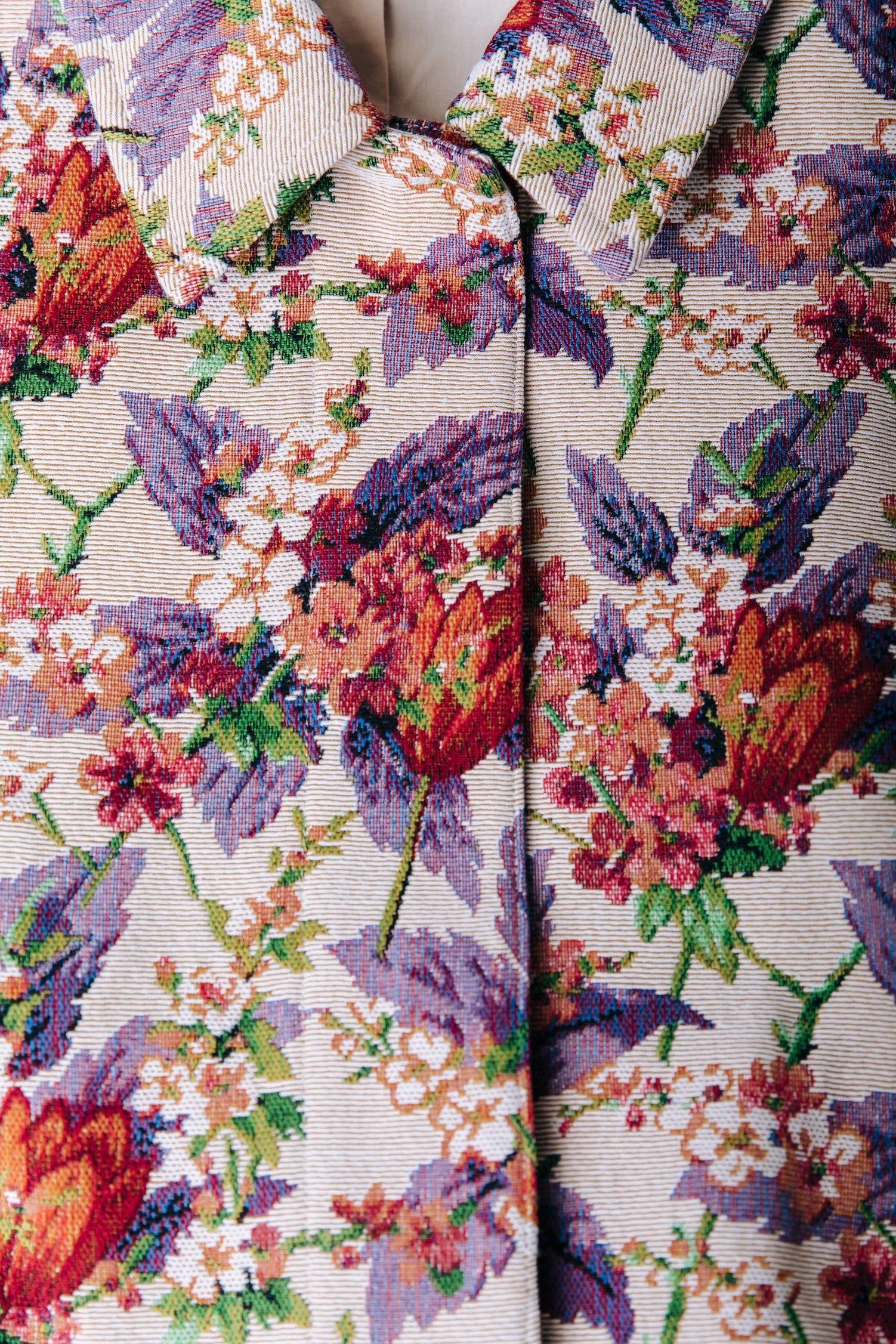 Bente Flower Jacquard Jacket | Off white