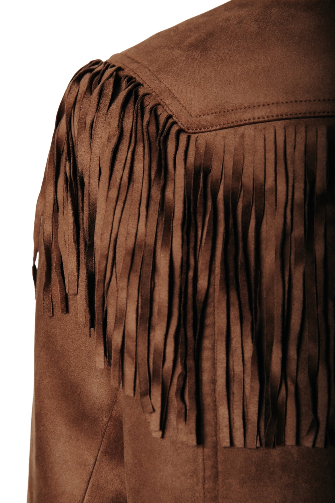 Gigi Fringe Cropped Blazer | Brown
