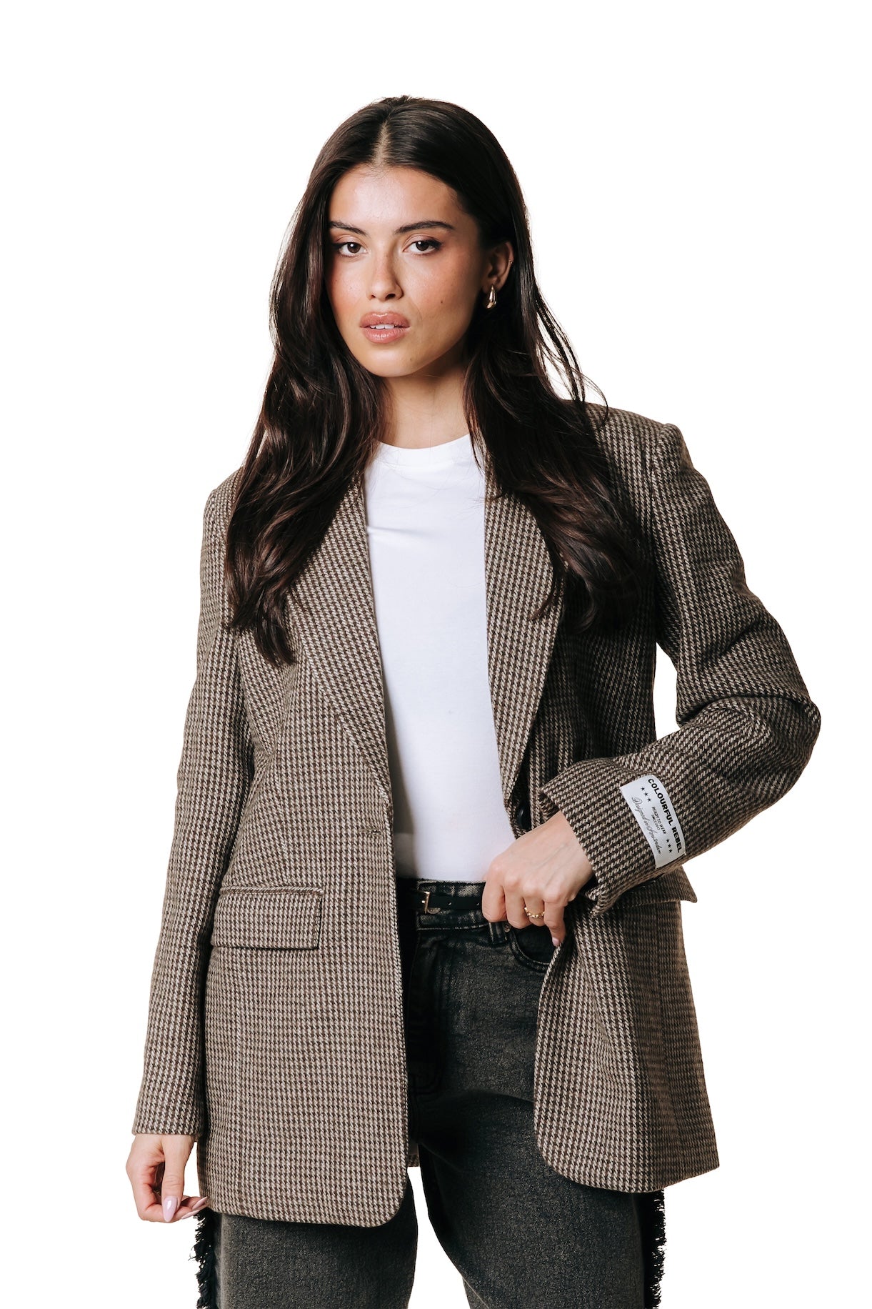 Jesra Check Blazer | Brown
