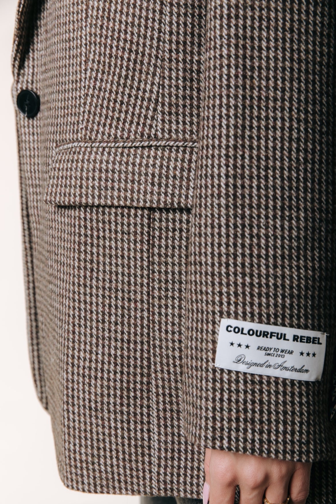 Jesra karierter einreihiger Blazer | Braun