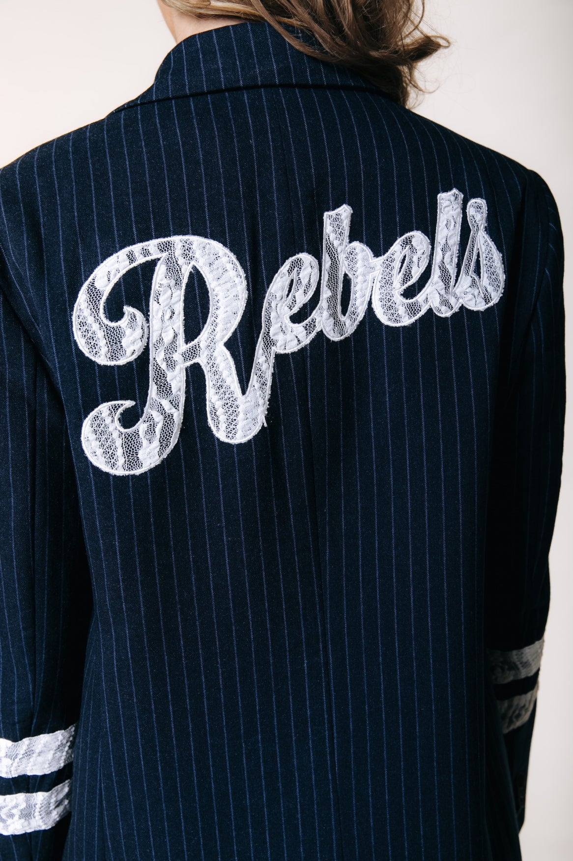 Jesra Pinstripe Blazer | Dark blue