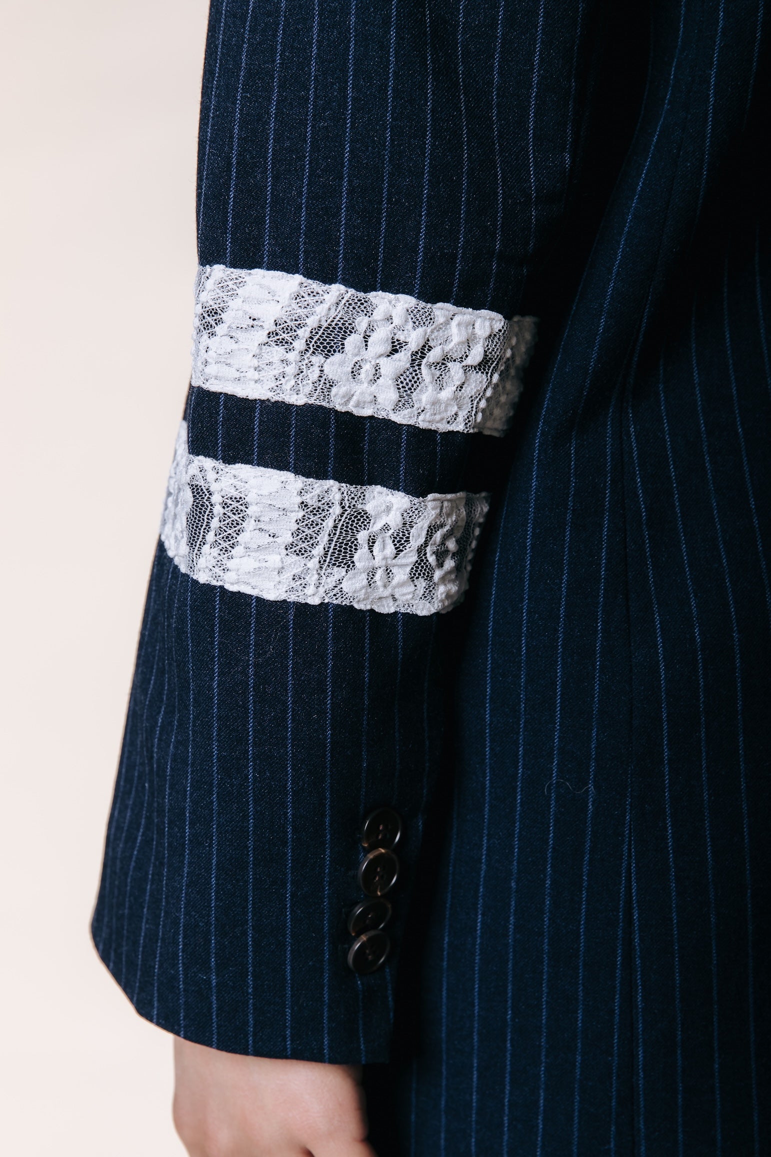 Jesra Pinstripe Blazer | Dark blue