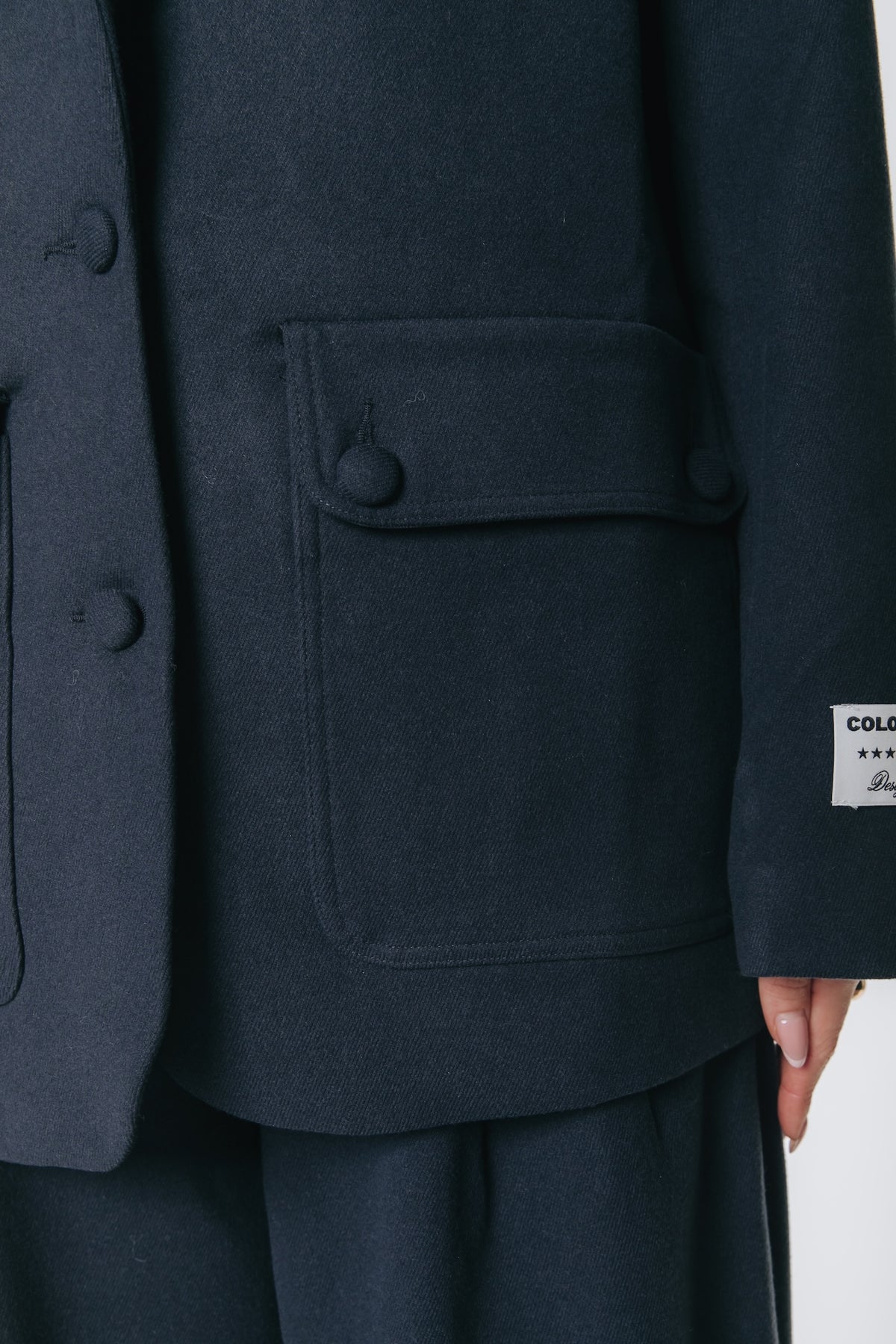 Callista Oversized Utility Blazer | Navy