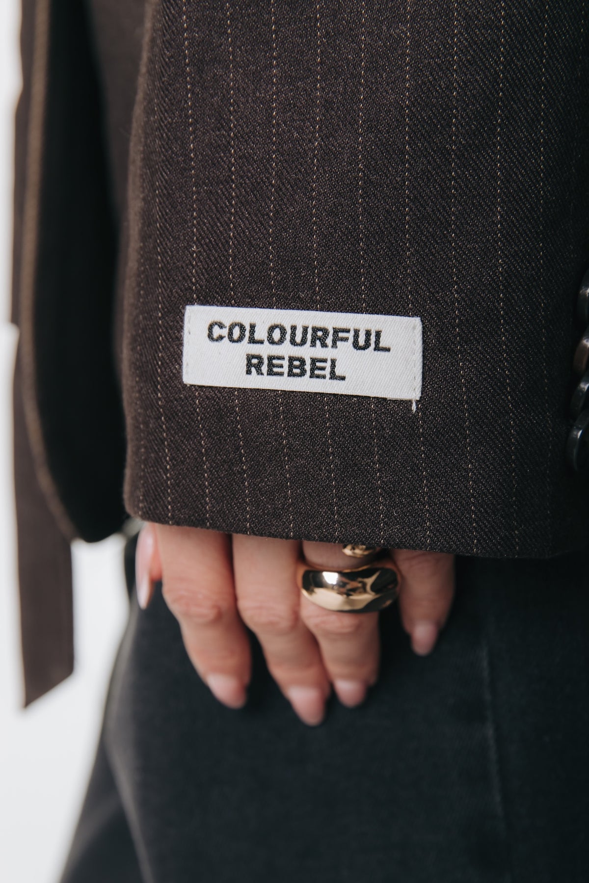 Sylvie Two Tone Belted Blazer | Brown
