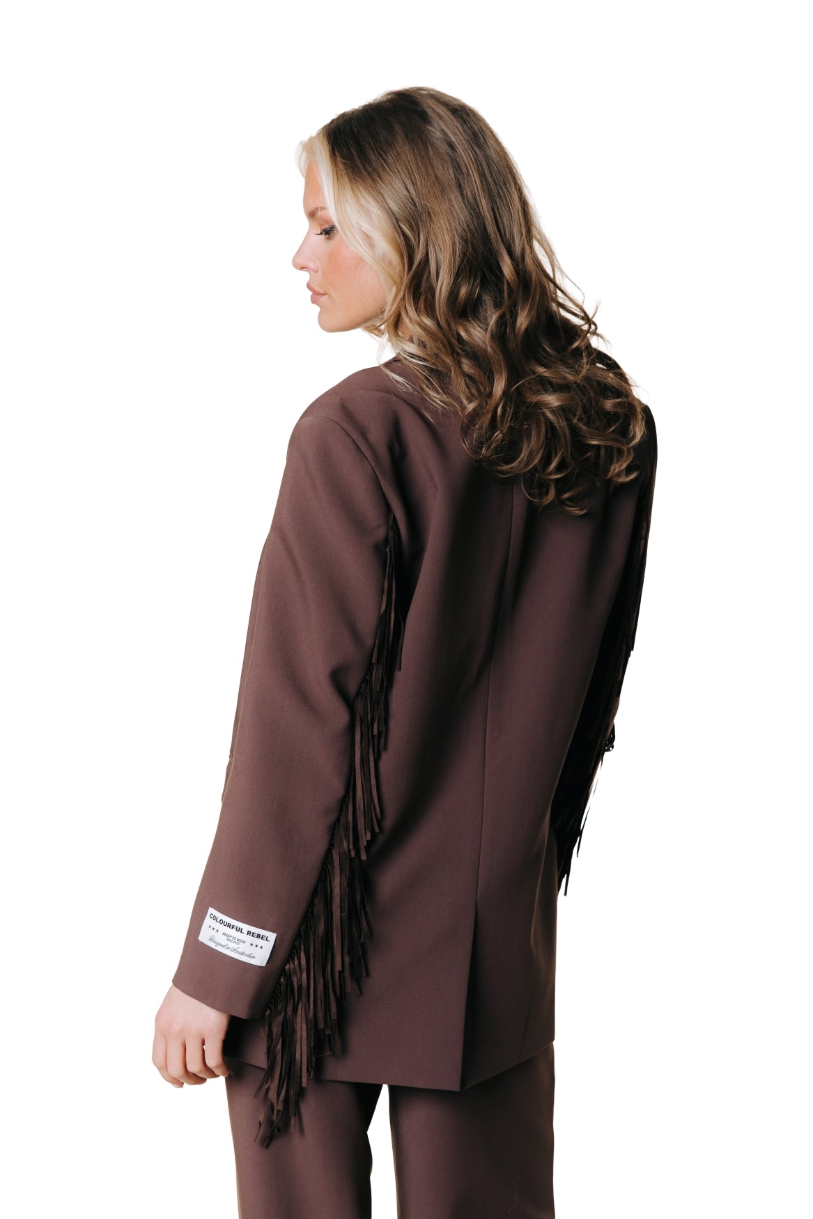 Jesra Fringe Blazer | Brown