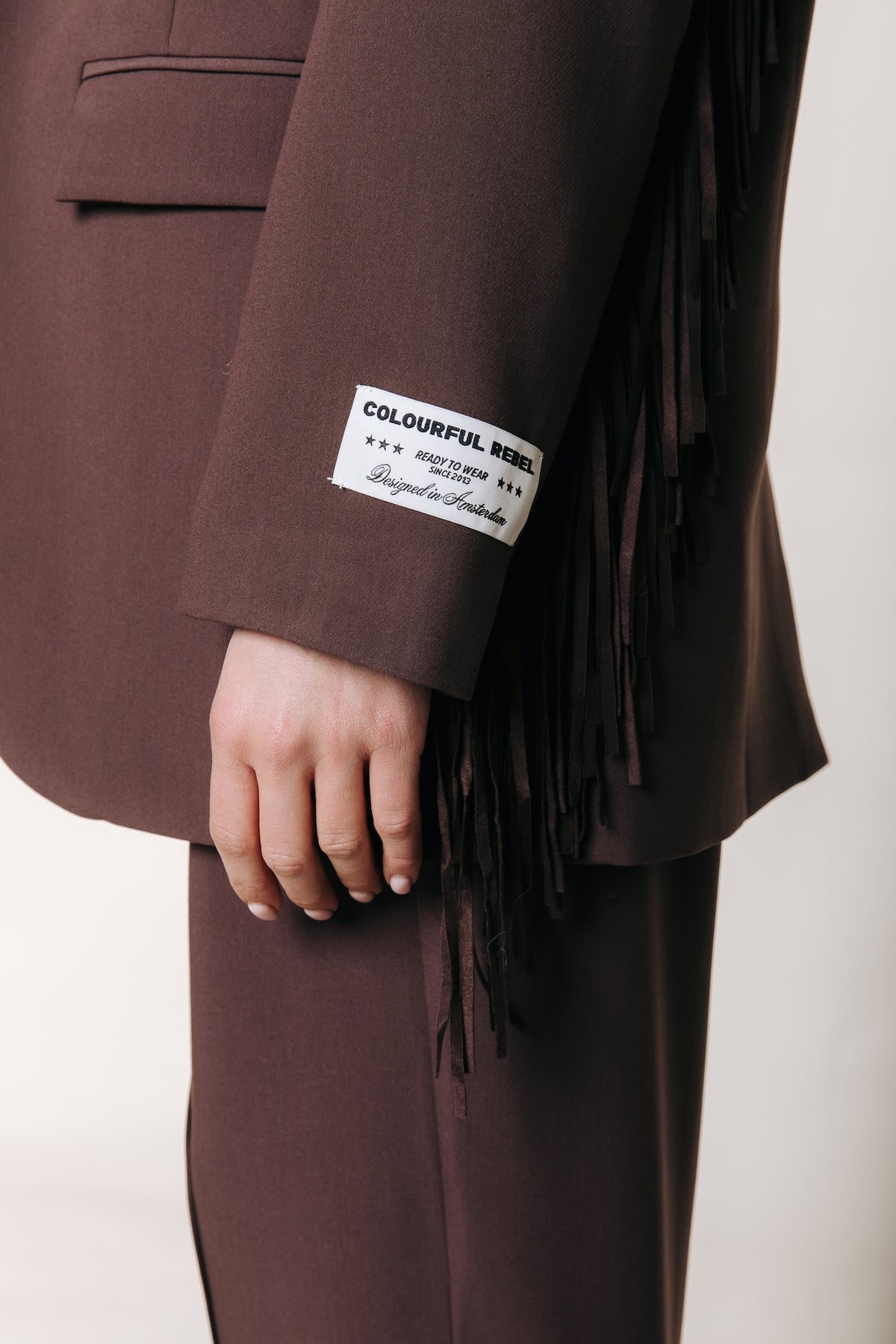 Jesra Fringe Blazer | Brown