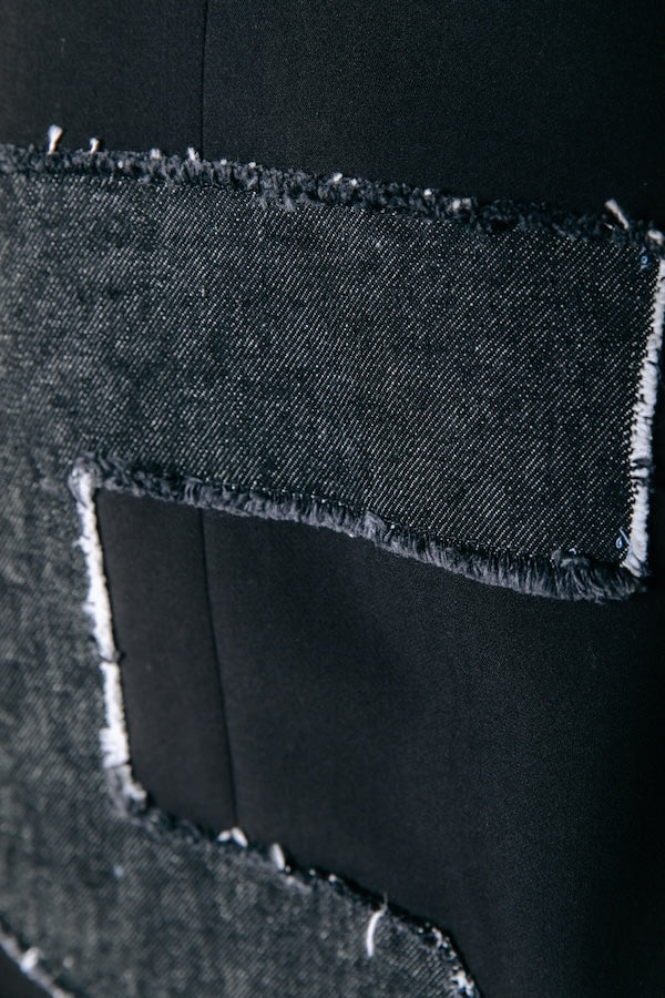 Mimmi Denim Sleeve Blazer | Black