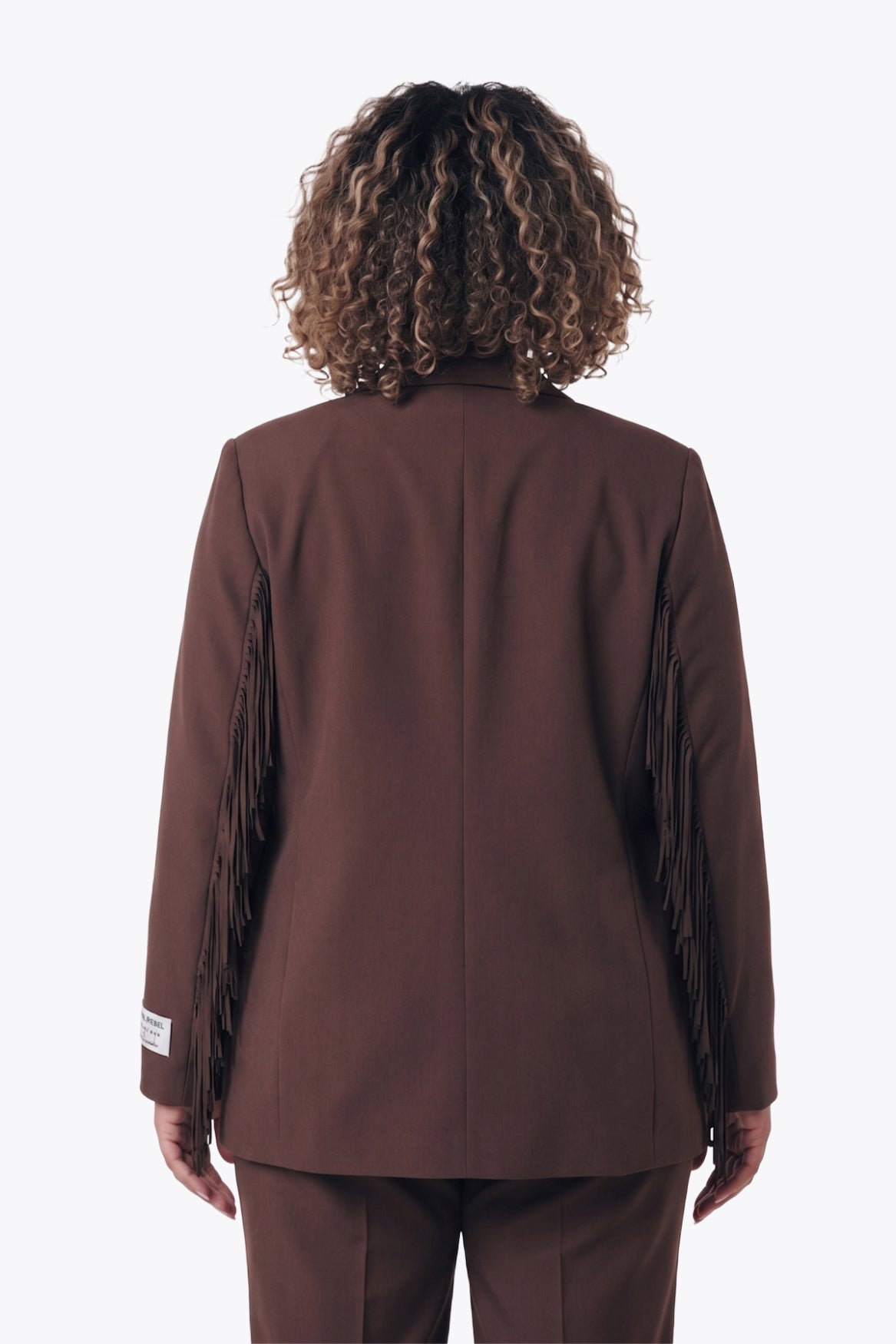 Jesra Fringe Blazer | Brown