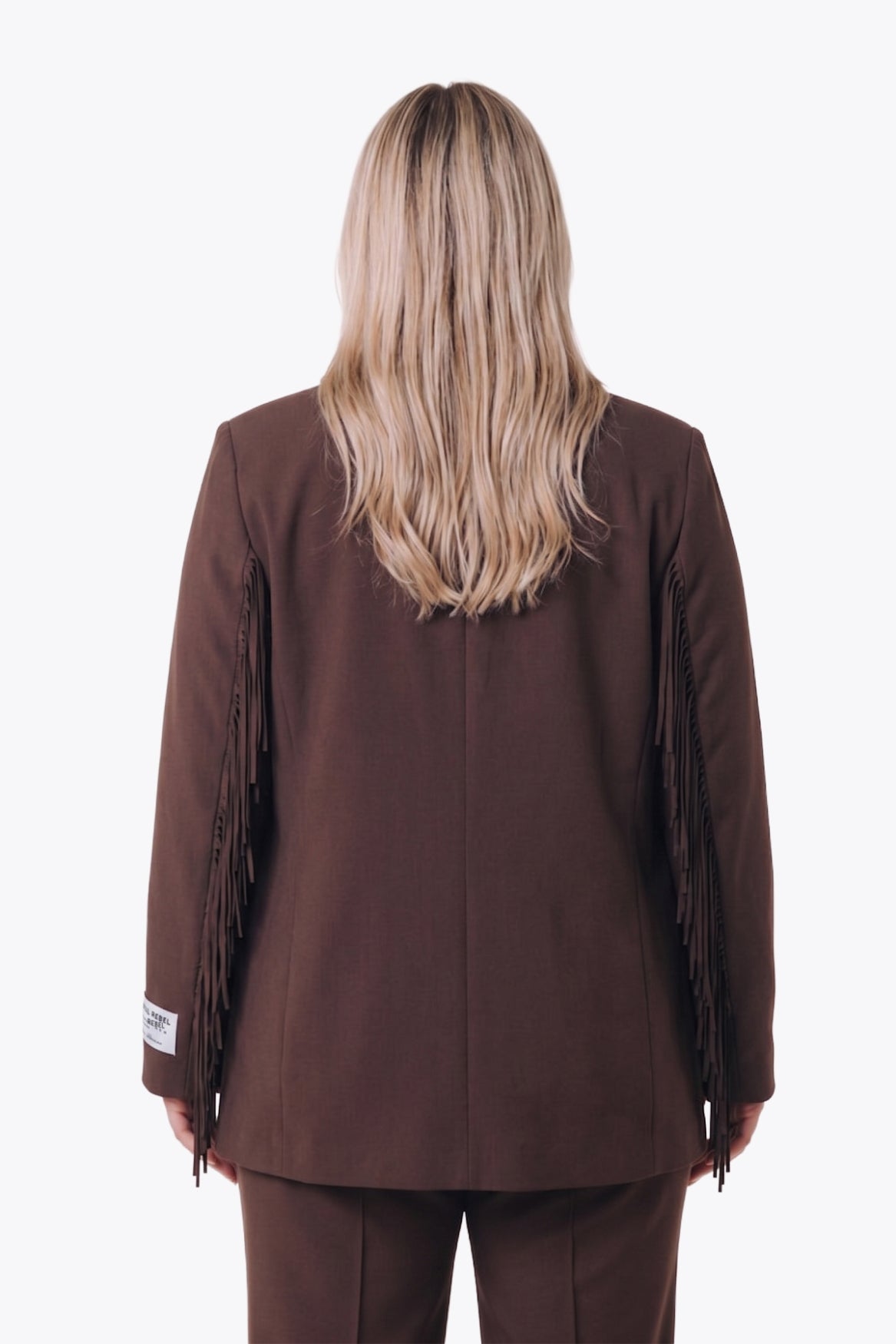 Jesra Fringe Blazer | Brown