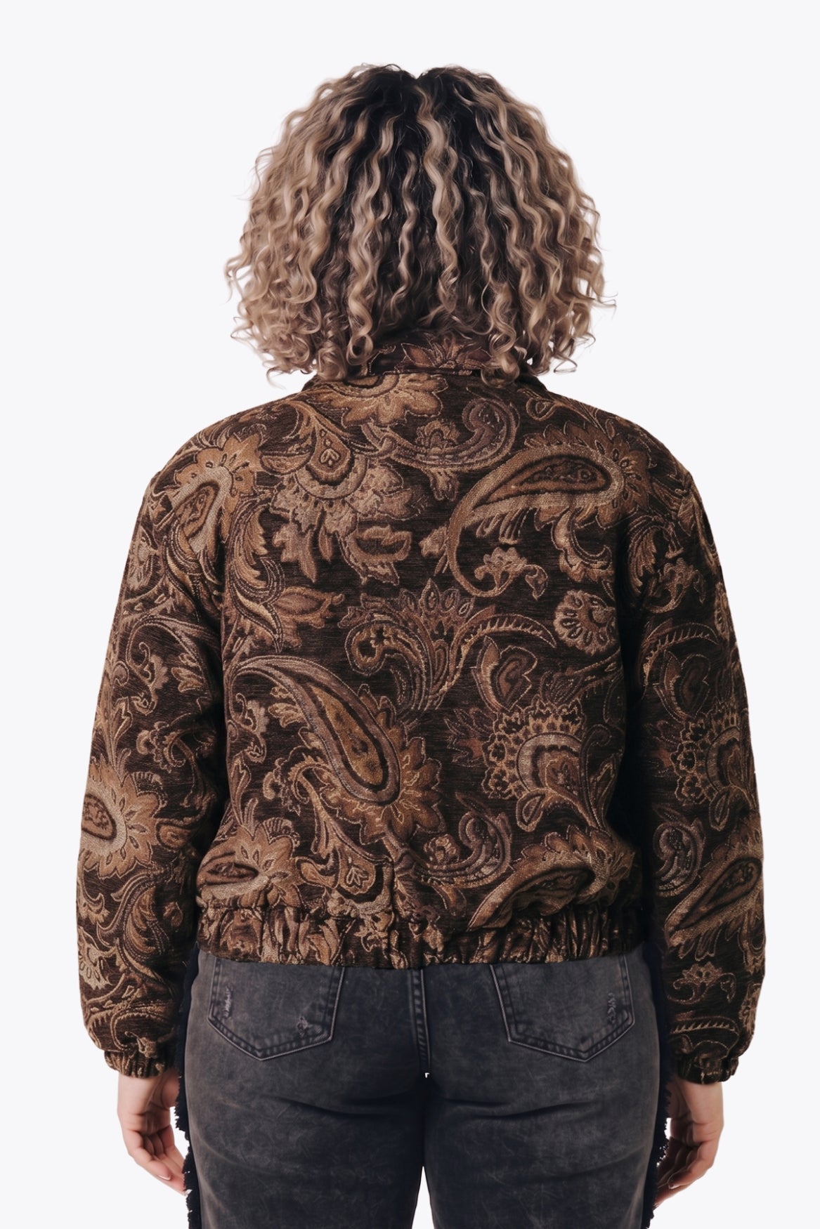 Bente Paisley Jacquard Jacket | Brown